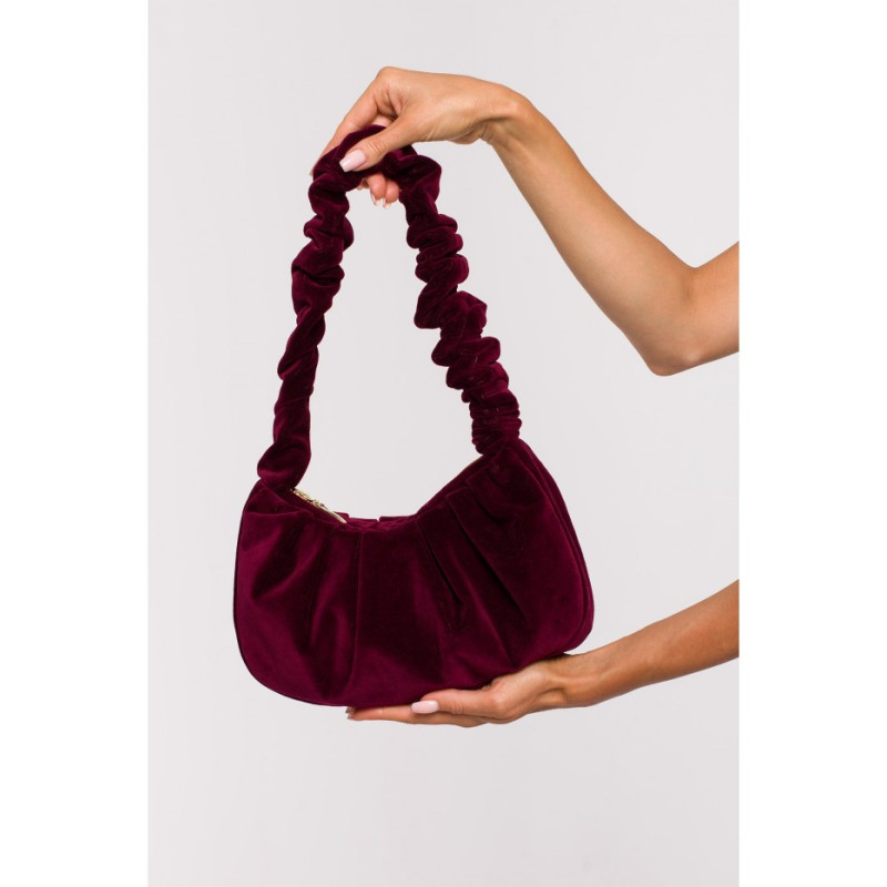 M657 Velour shoulder bag - maroon