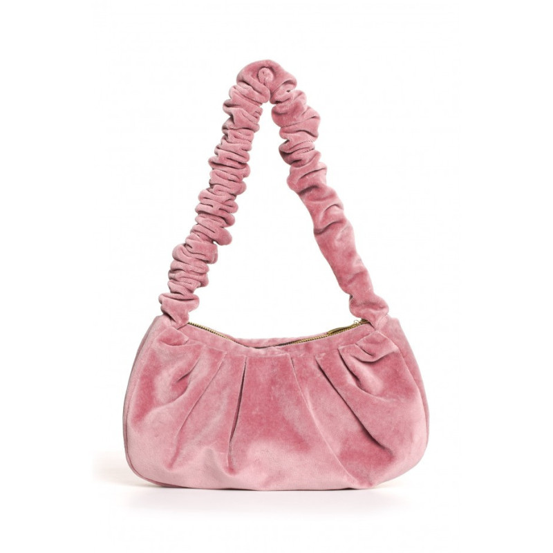 M657 Velour shoulder bag - dirty pink