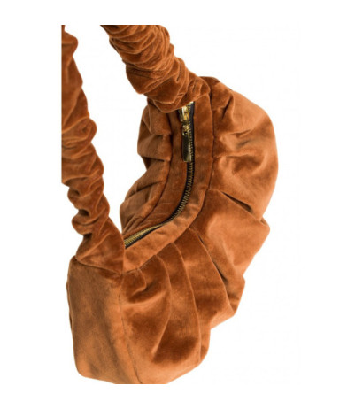 M657 Velour shoulder bag - cognac