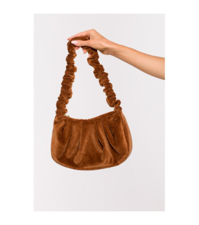 M657 Velour shoulder bag - cognac