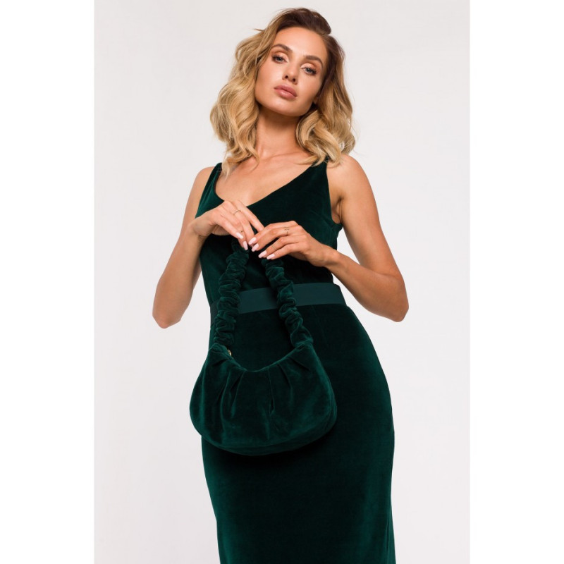 M657 Velour shoulder bag - green