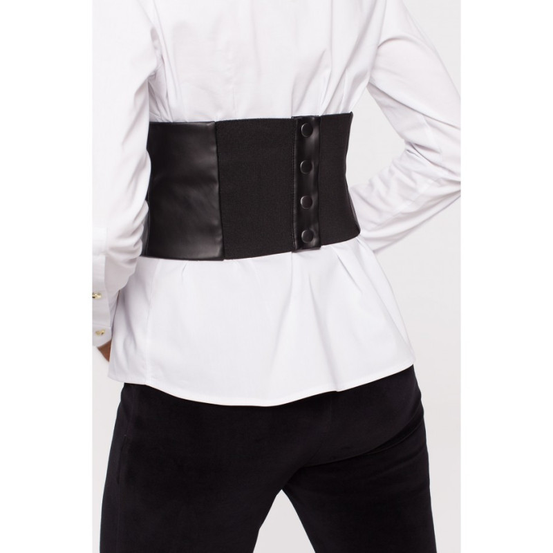 M661 Faux leather corset belt - black