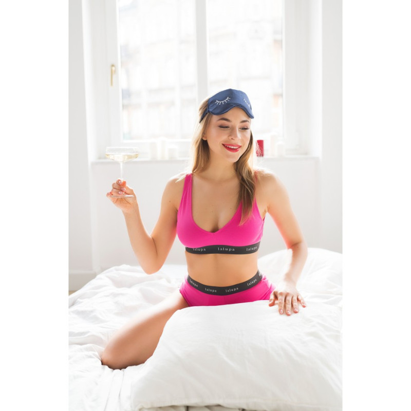 LA096 Sports bra with logoed elastic - pink