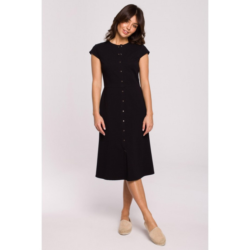 B217 A-line cut dress - black