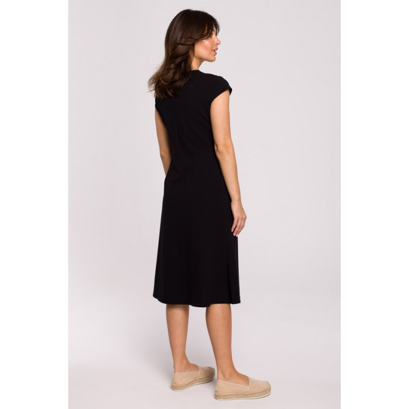 B217 A-line cut dress - black