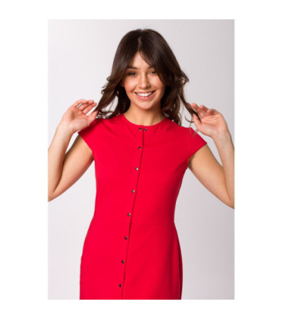 B217 A-line cut dress - red