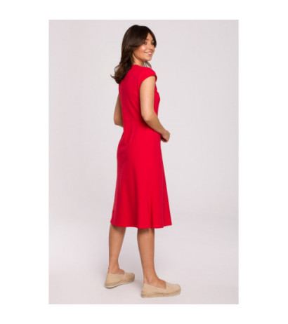 B217 A-line cut dress - red