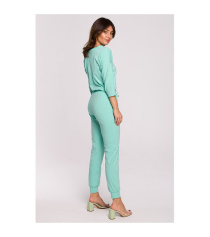 B220 Jumpsuit with 3/4 length sleeves - mint