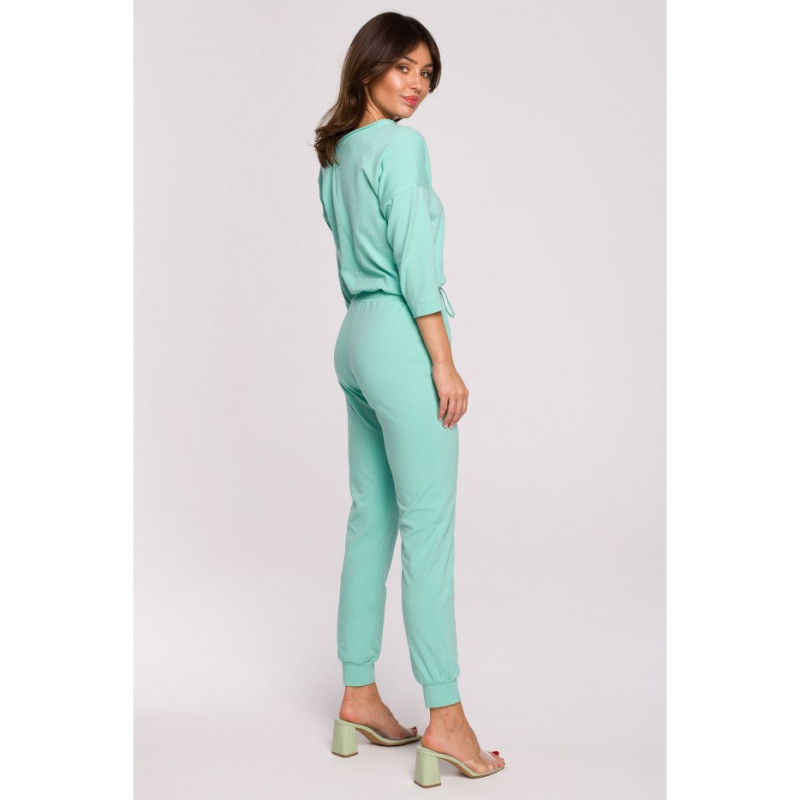 B220 Jumpsuit with 3/4 length sleeves - mint