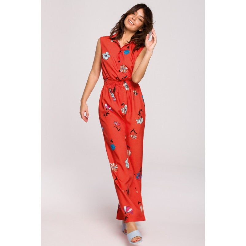 B229 Printed viscose jumpsuit - model 2