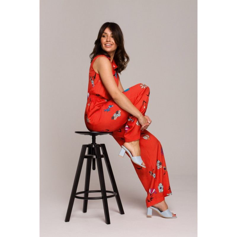 B229 Printed viscose jumpsuit - model 2