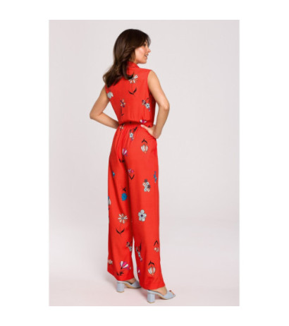 B229 Printed viscose jumpsuit - model 2