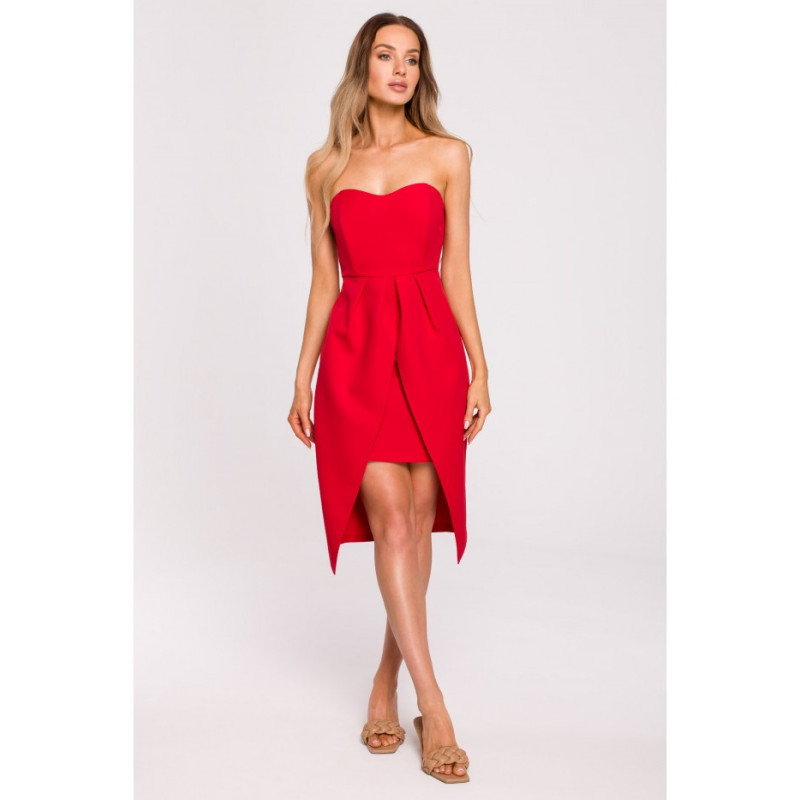 M666 Layered corset dress - red