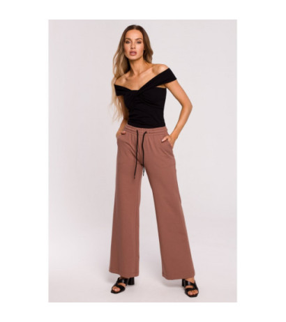 M675 Sweatpants with wide legs - chocolate