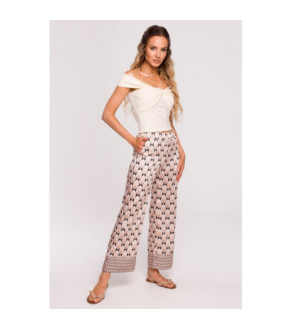 M677 Printed culotte pants - model 3