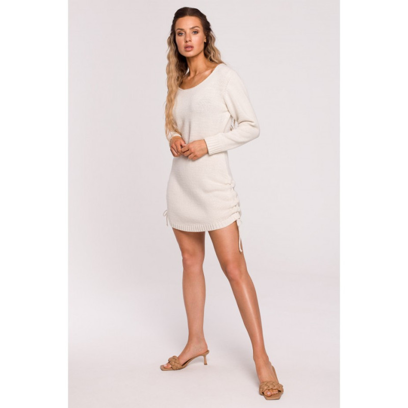 M684 Dress with tie at the back - ivory