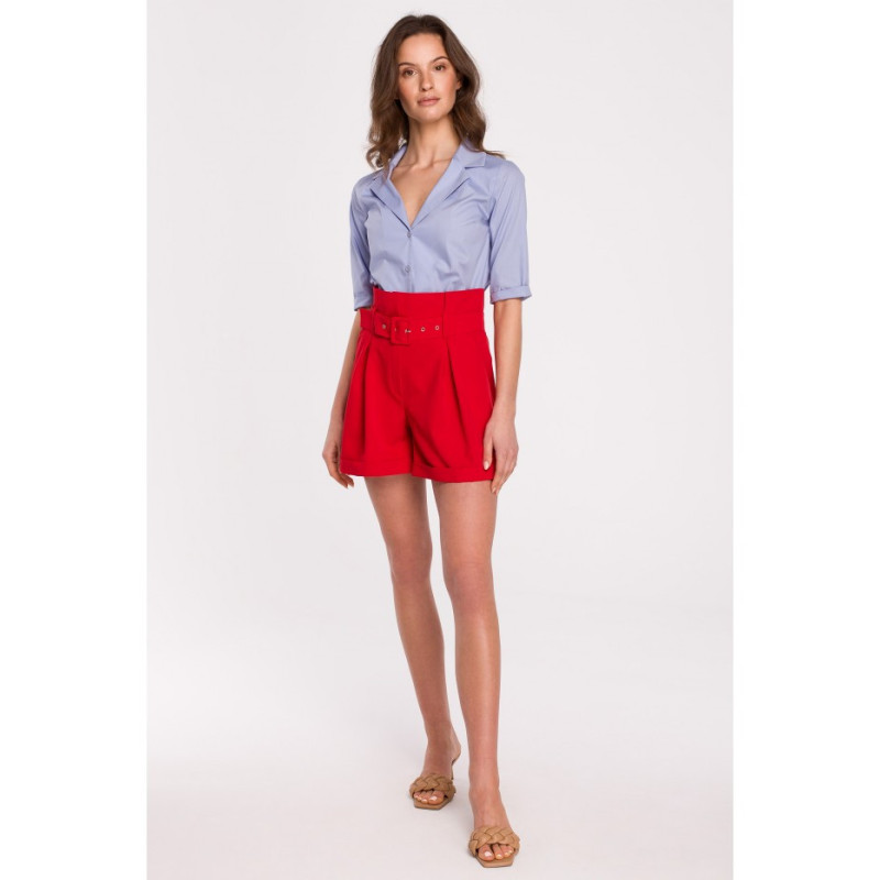 K126 High-waisted shorts - red