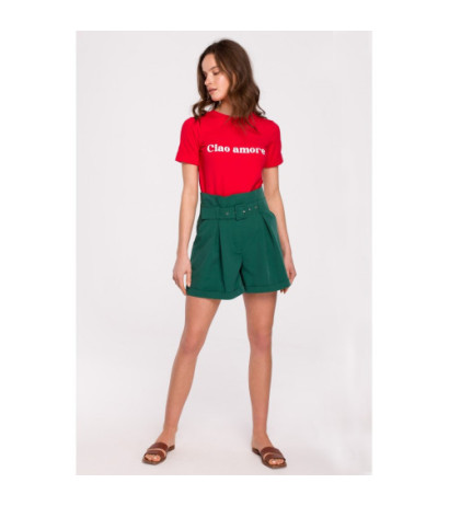 K126 High-waisted shorts - green