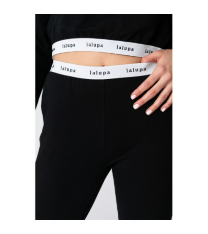 LA102 Joggers pants with logoed elastic - black