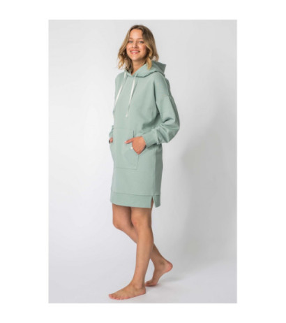 LA113 Dress with hood and kangaroo pocket - mint