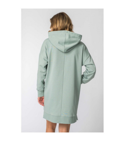 LA113 Dress with hood and kangaroo pocket - mint