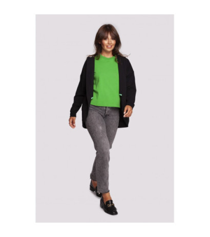 B235 Coat with rounded edges - black