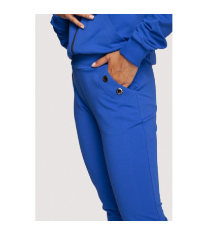 B243 Pants with stitching on legs - cornflower