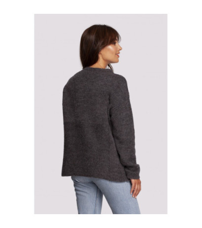 BK091 Sweater with stand-up collar - graphite