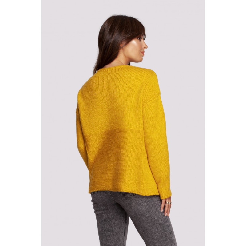 BK091 Sweater with stand-up collar - honey