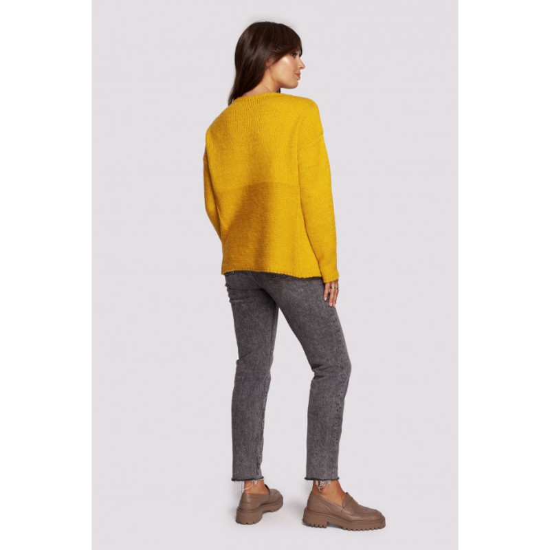 BK091 Sweater with stand-up collar - honey