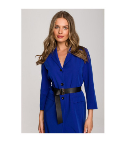 S312 Jacket dress with belt - cornflower blue