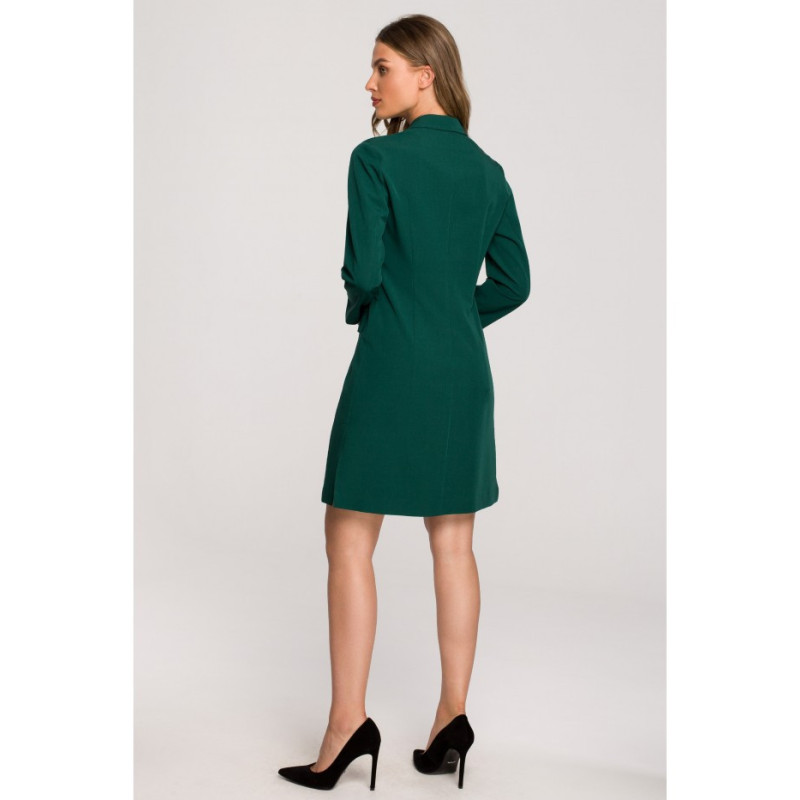 S312 Jacket dress with belt - green