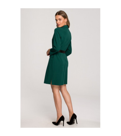 S312 Jacket dress with belt - green