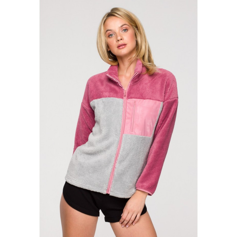 LA115 Plush zip sweatshirt - model 2