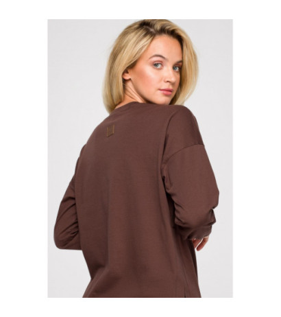 LA122 Long sleeve sleep blouse - chocolate