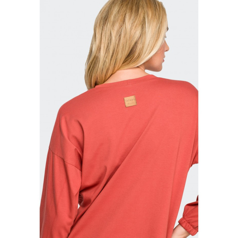 LA122 Long sleeve sleep blouse - carmine