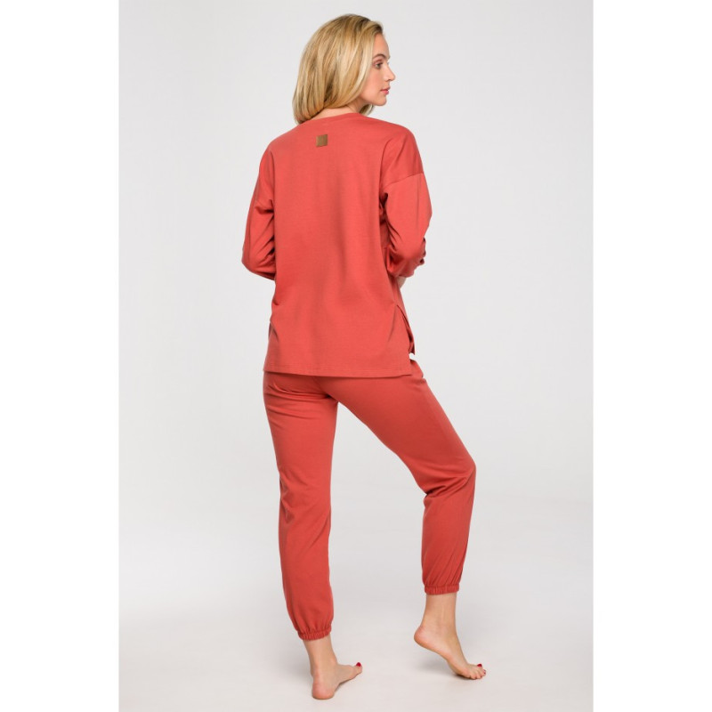 LA122 Long sleeve sleep blouse - carmine