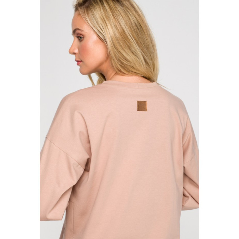 LA122 Long sleeve sleep blouse - nude