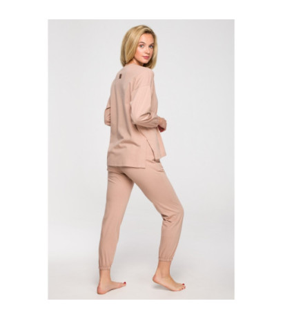 LA122 Long sleeve sleep blouse - nude