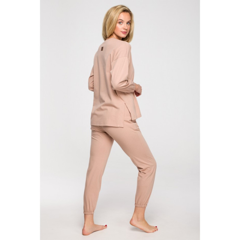 LA122 Long sleeve sleep blouse - nude