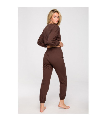 LA123 Long sleep pants - chocolate