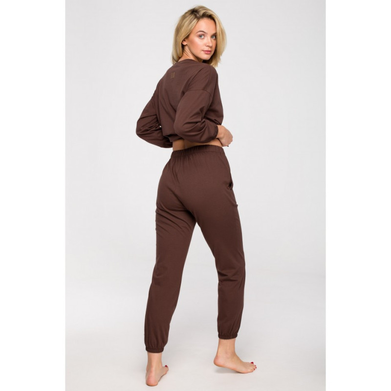 LA123 Long sleep pants - chocolate