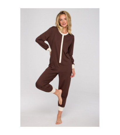 LA124 Long sleepsuit - chocolate