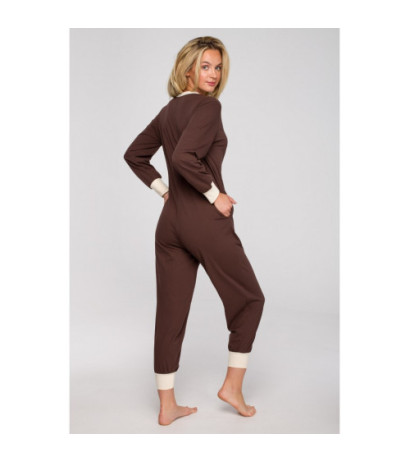 LA124 Long sleepsuit - chocolate