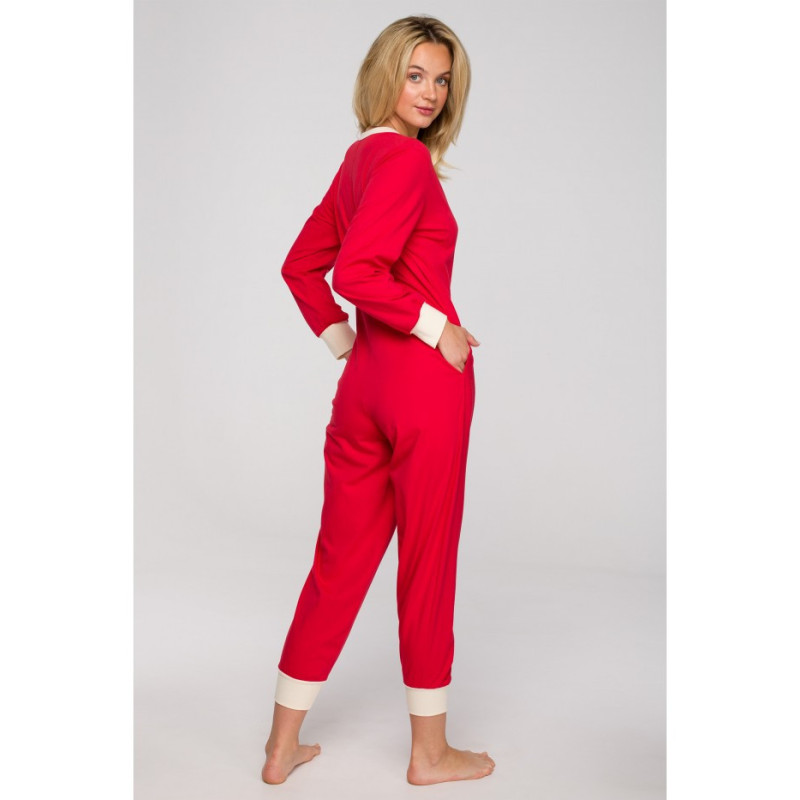 LA124 Long sleepsuit - red