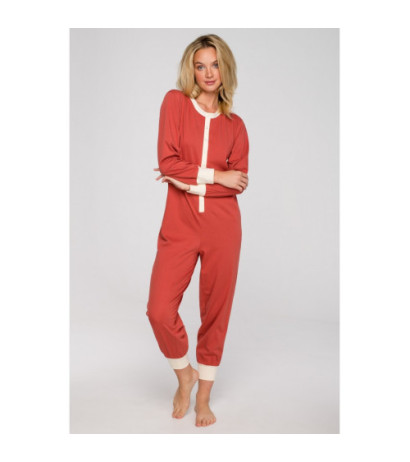 LA124 Long sleepsuit - carmine