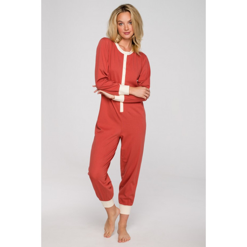 LA124 Long sleepsuit - carmine