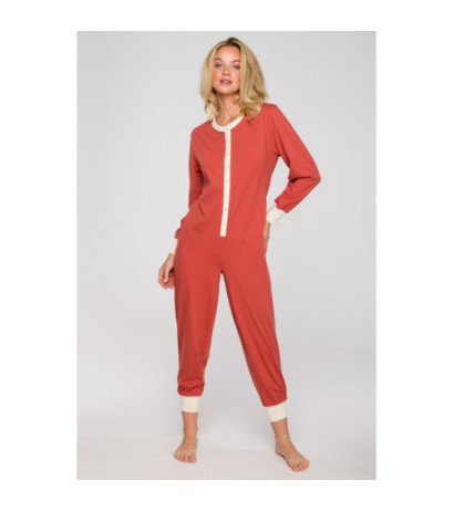 LA124 Long sleepsuit - carmine