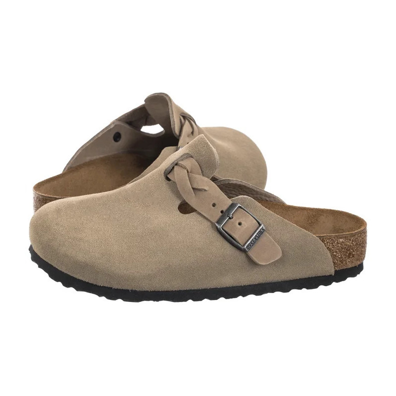 Birkenstock Boston Braided Taupe 1026667 (BK286-a) Women's Shoes/Flip Flops