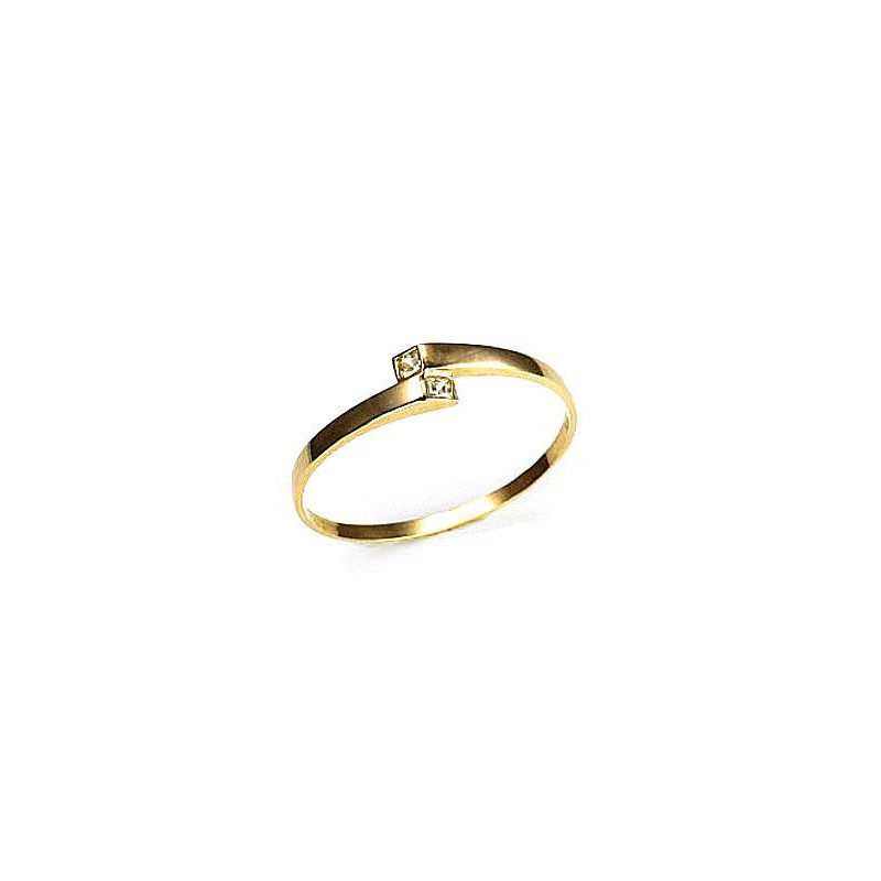 Gold ring 1100003(Au-Y)_CZ, Yellow Gold 585°, Zirkons